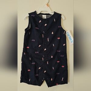 Carter's Navy Sleeveless Romper